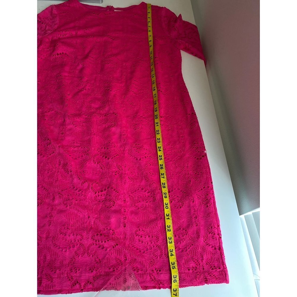 Chico's Womens Lace Special Occasion Dress Europa Pink Size 1 = 8 = Medium NWT - Picture 9 of 12